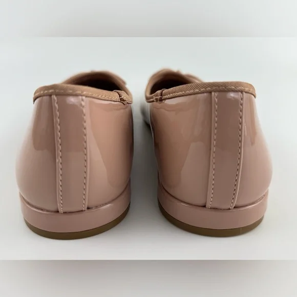 Madden Girl Beige Ballet Patent Leather Slip-On Flats, Women's size 7M, Bow Tie - Picture 5 of 9